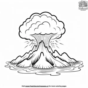 Underwater Volcano Coloring Pages