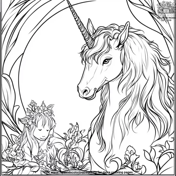 Unicorns and mythical beasts coloring pages