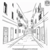 Urban Alleyway Coloring Pages