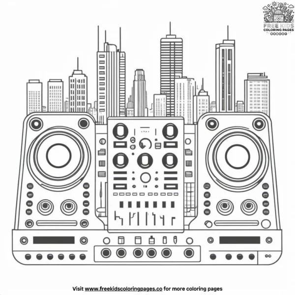 Urban beats coloring pages