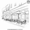 Urban Cafe Terrace Coloring Pages