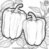 Vibrant Orange Bell Peppers Coloring Pages