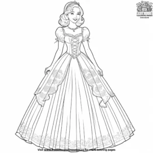 Vintage Festival Dress Coloring Pages