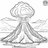 Volcano Coloring Pages