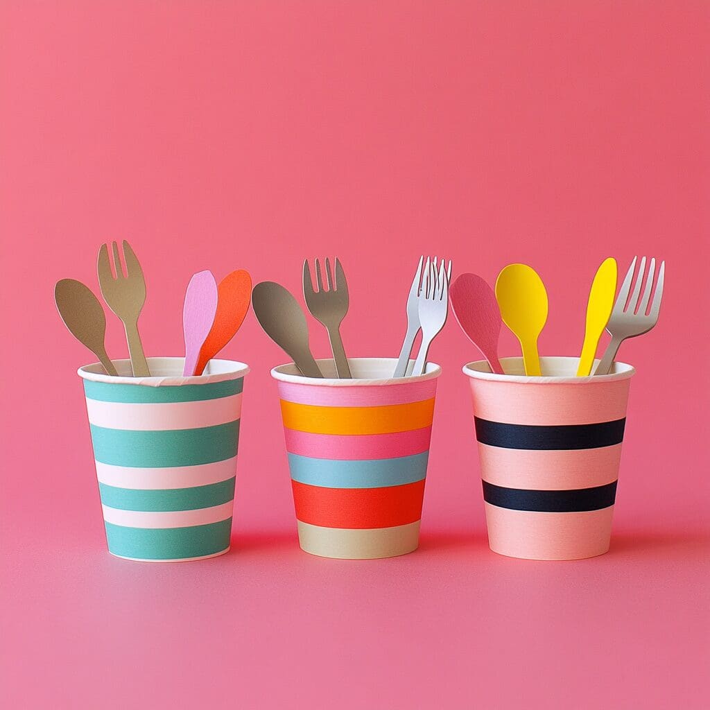 Washi tape utensil holders wrap 2