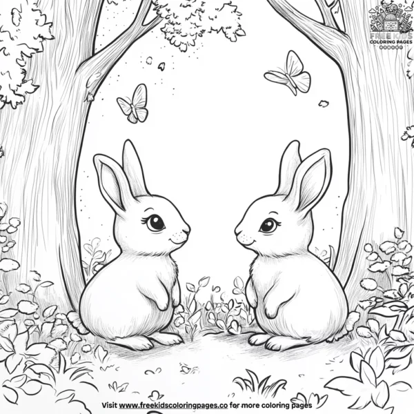 Whimsical woodland creatures coloring pages