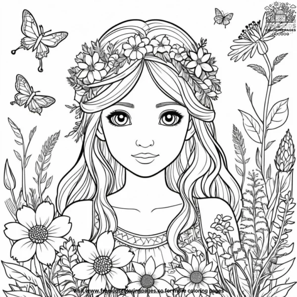 Wildflower wonder coloring pages