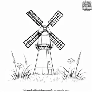 Windmill Meadow Coloring Pages