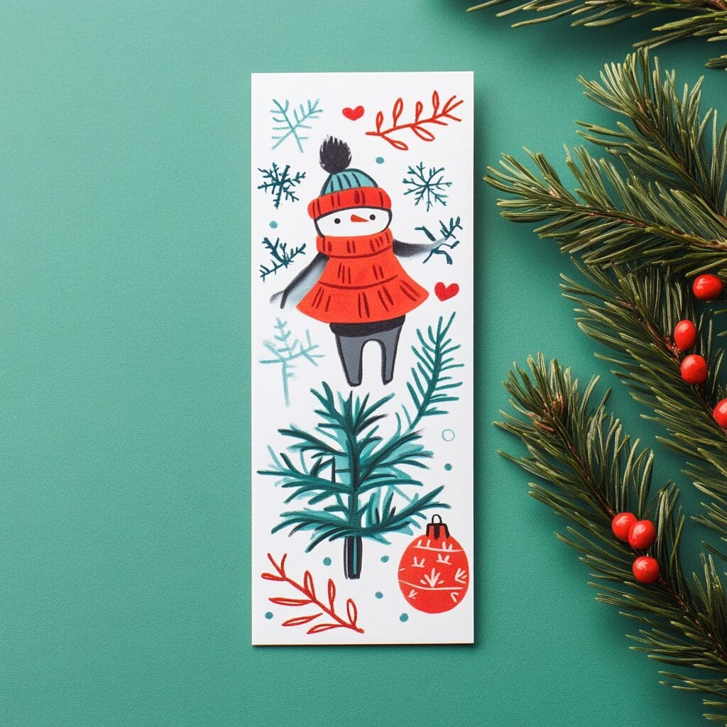 Winter themed bookmark 2