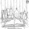 Witch's Spellbook Magic Coloring Pages