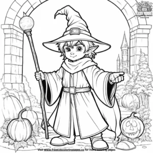 Wizard in Training Coloring Pages