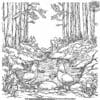 Woodland Chicken Adventure Coloring Pages