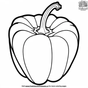 Yellow Bell Pepper Coloring Pages