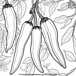 Yellow Chili Coloring Pages