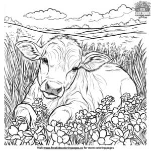 Young Calf Coloring Pages