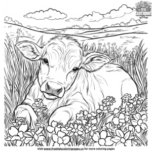 Young calf coloring pages