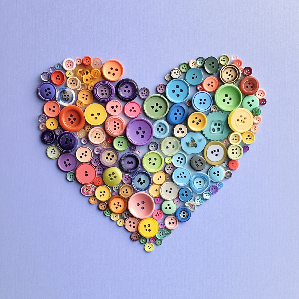 Button heart art 1