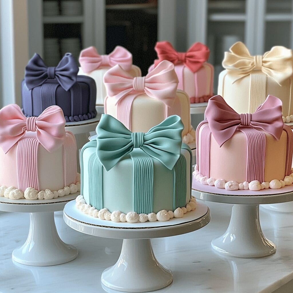 Cakes with bow ideas