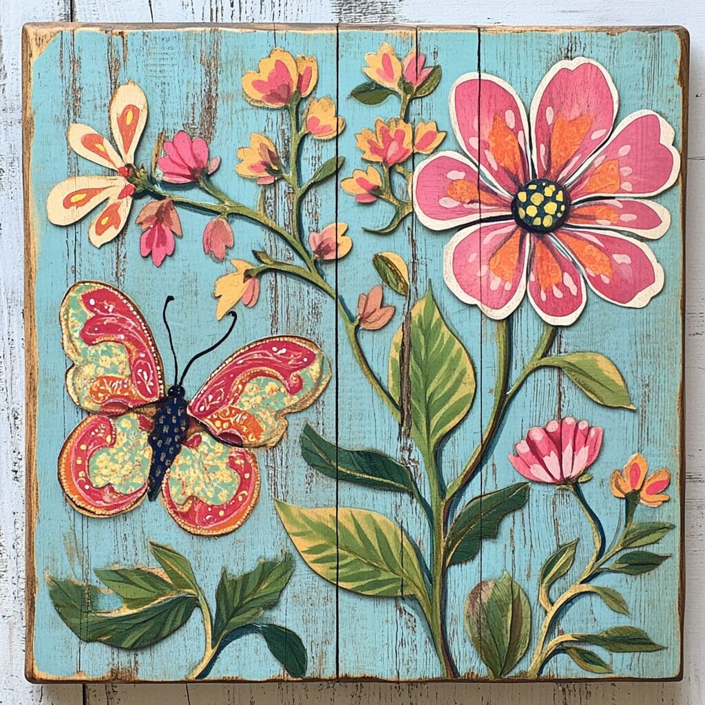 How to decoupage on wood example 1