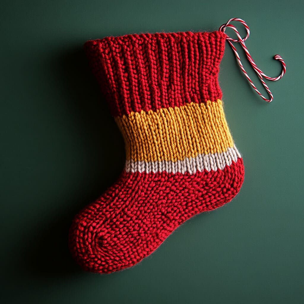 How to knit a christmas stocking