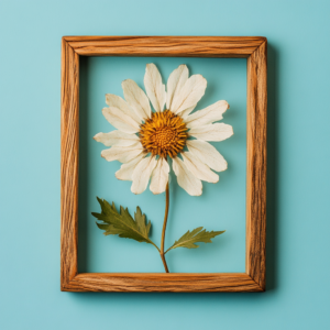 How to press flowers in a frame