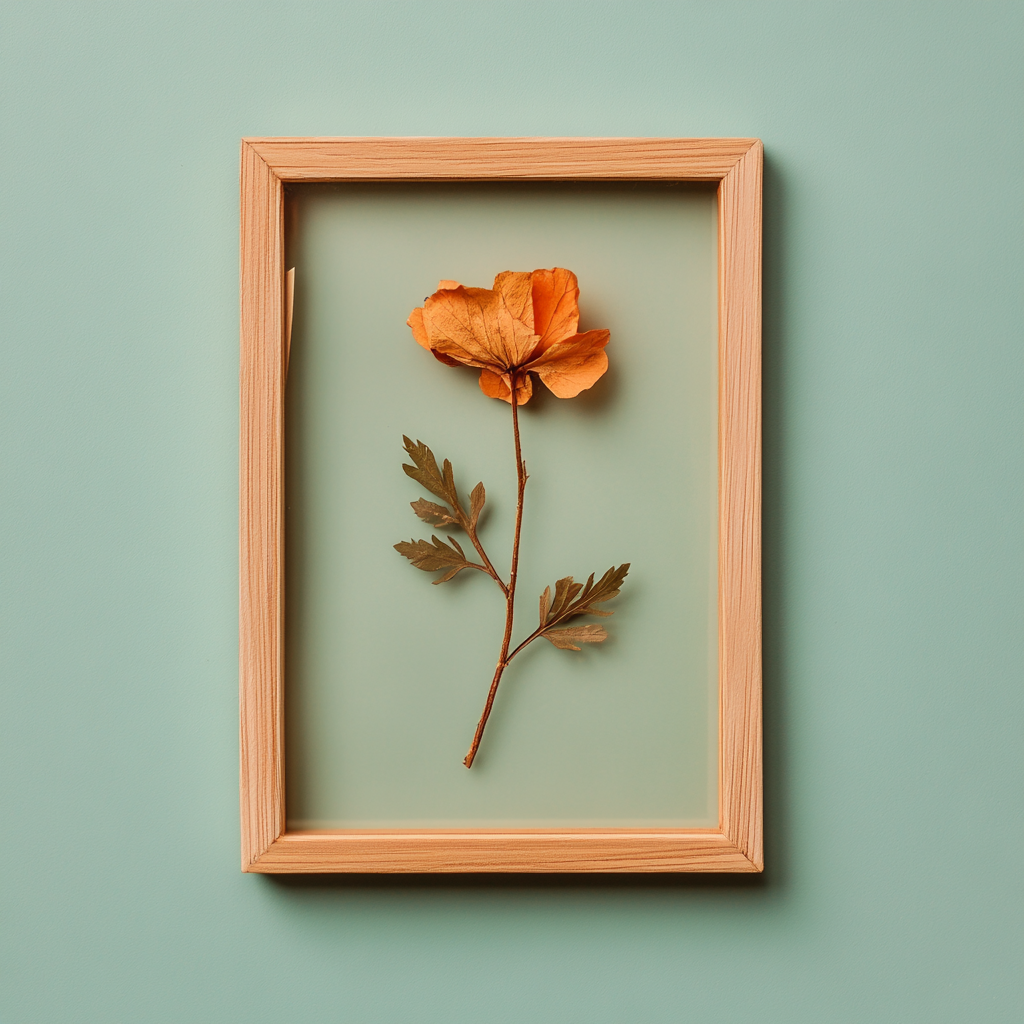 How to press flowers in a frame example 1