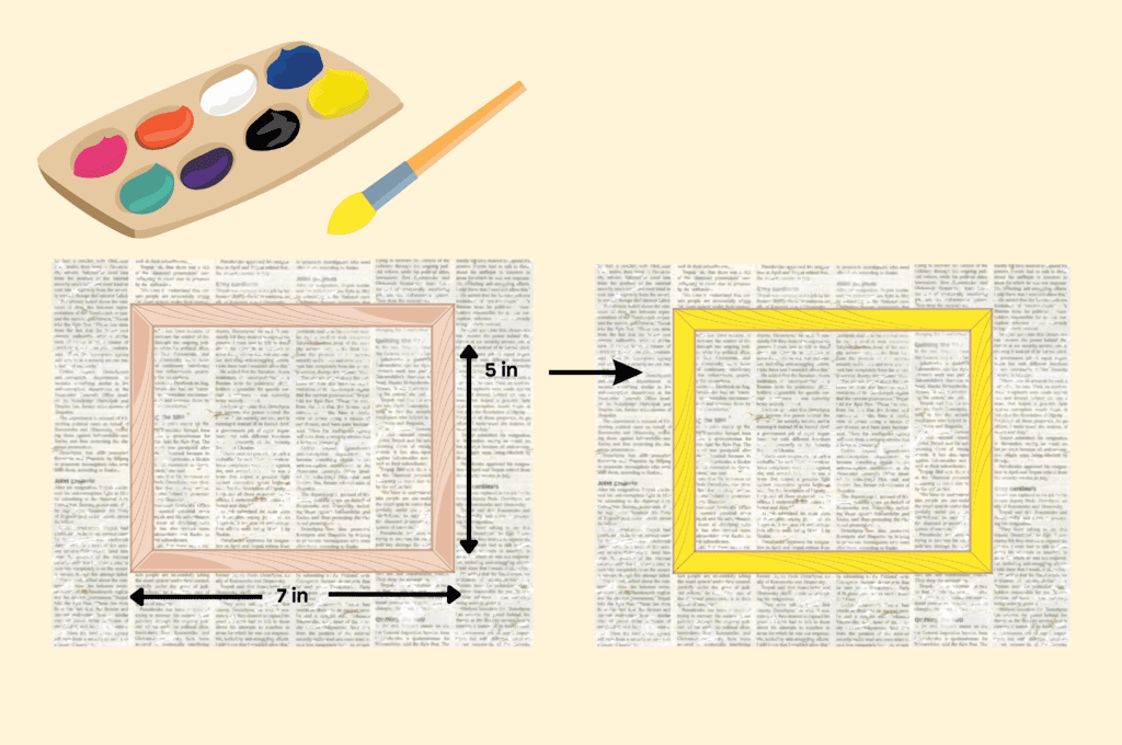 Step 1 paint frame yellow