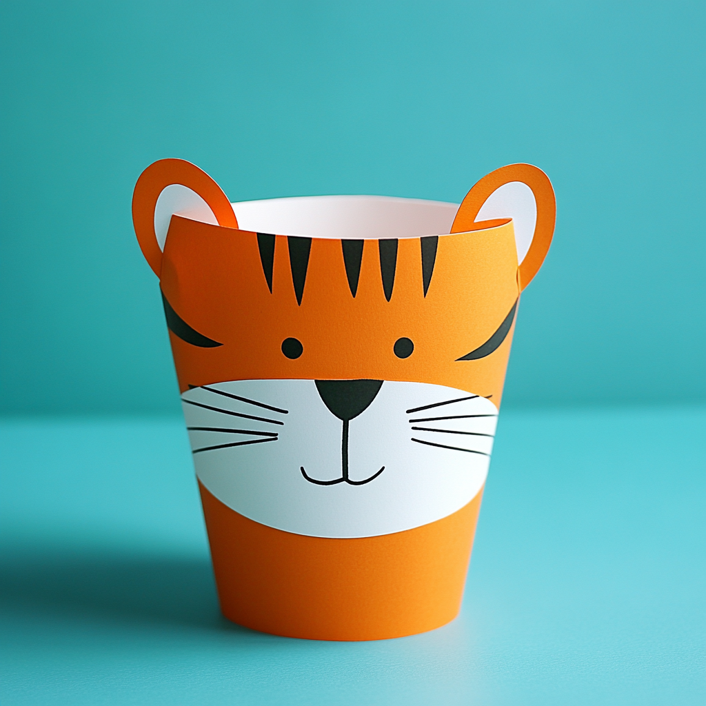 Paper cup animal face 2