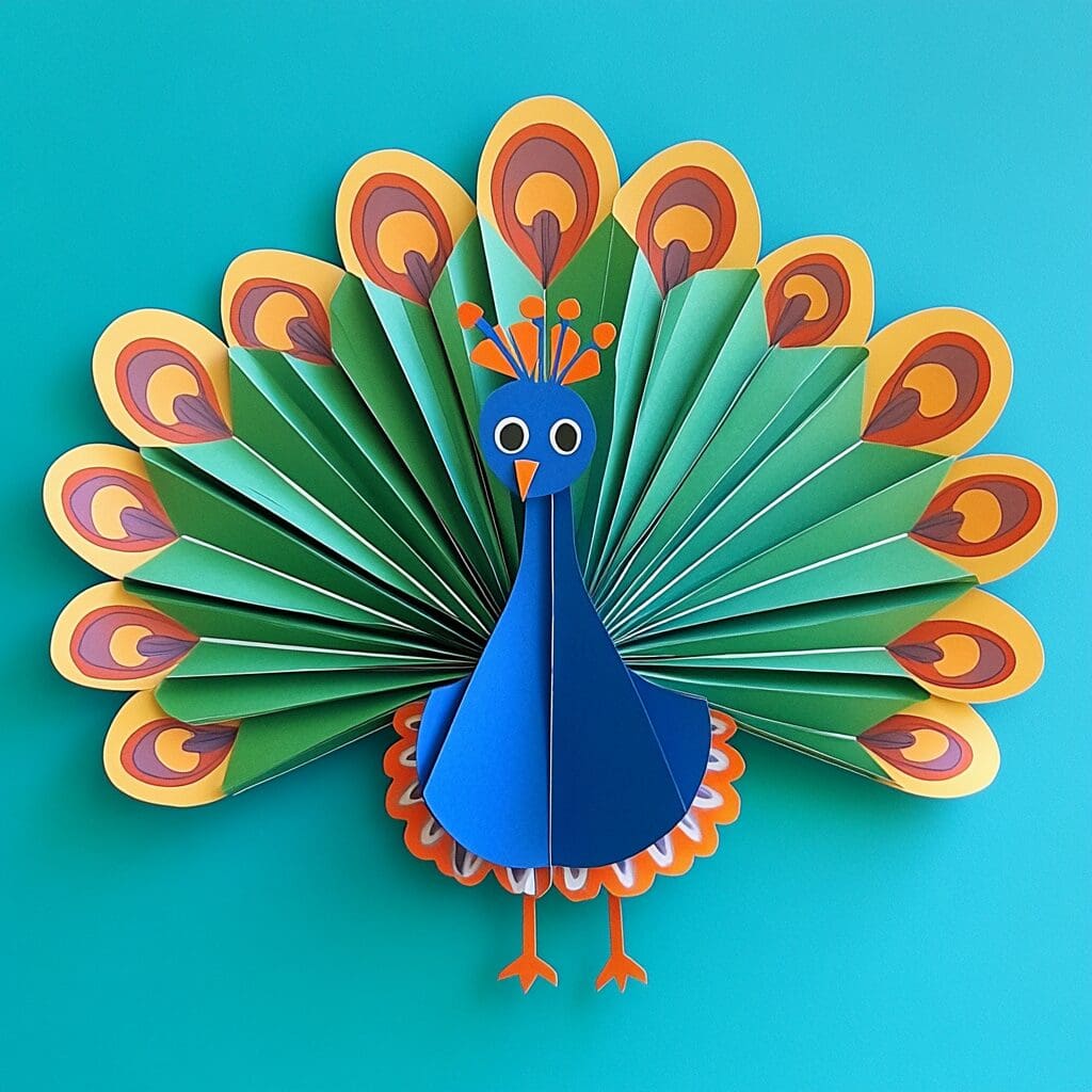 Paper fan peacock 1