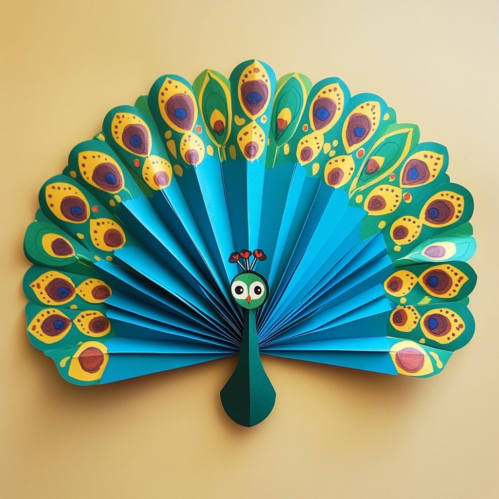 Paper fan peacock 2