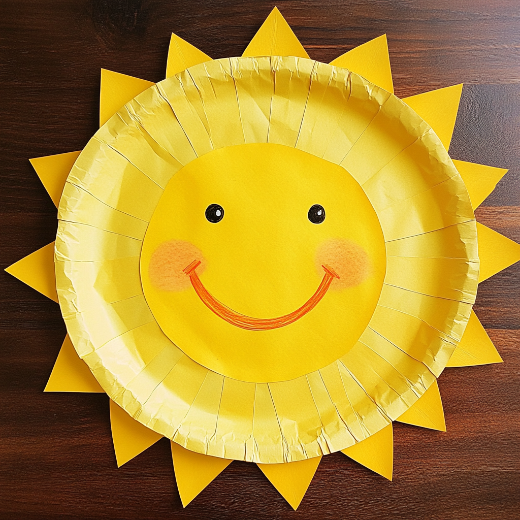 Paper plate sun flower 1