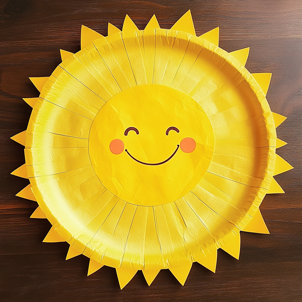 Paper plate sun flower 3