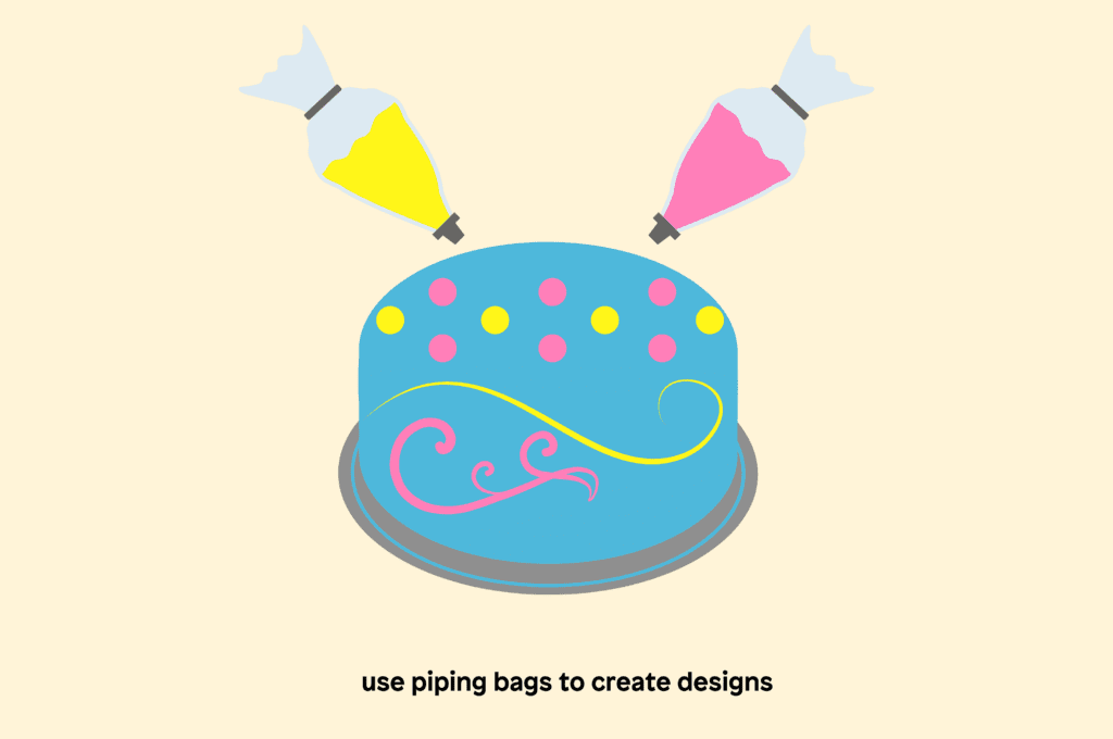 Piping bags to create designs