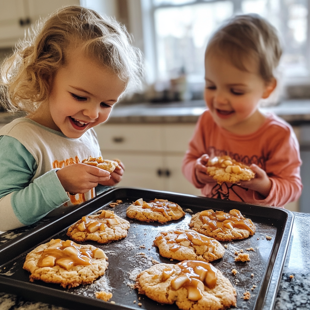 Caramel apple cookies