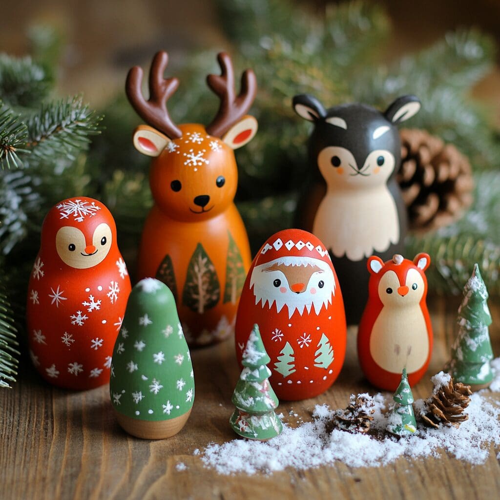 Christmas nesting dolls