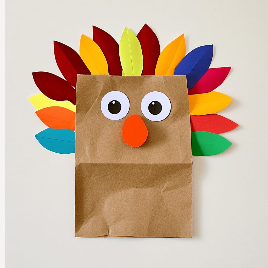 Turkey paper bag craft 1