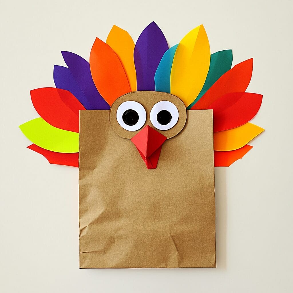 Turkey paper bag craft 2