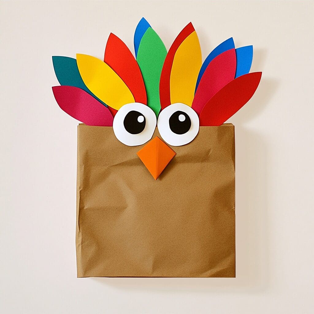 Turkey paper bag craft 3