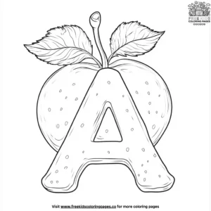 A for Apple Coloring Pages