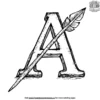 A for Arrow Coloring Pages