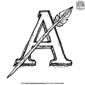 A for Arrow Coloring Pages