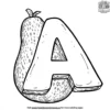 A for Avocado Coloring Pages