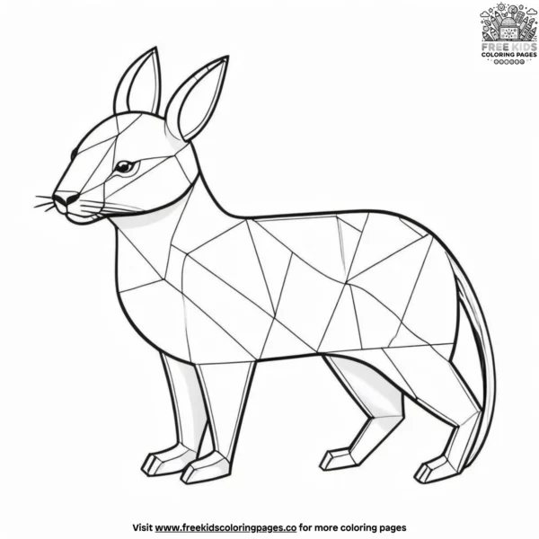 Abstract animals coloring pages