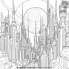 Abstract Cities Coloring Pages