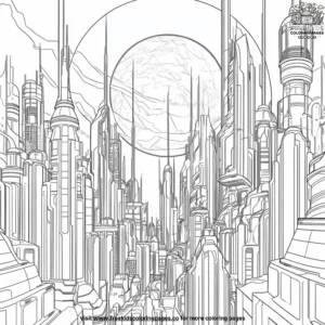 Abstract Cities Coloring Pages