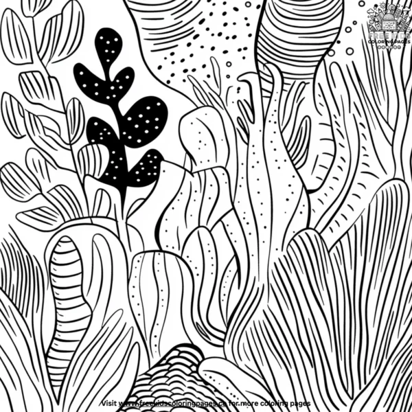 Abstract nature coloring pages