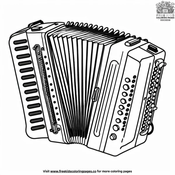 Accordion coloring pages