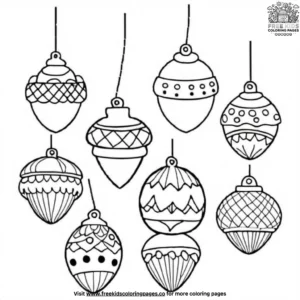 Acorn Ornament Coloring Pages