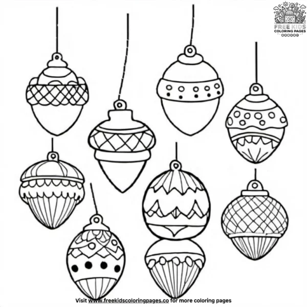 Acorn ornament coloring pages