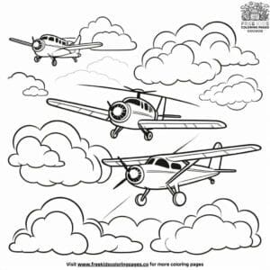 Adventure in the clouds coloring pages